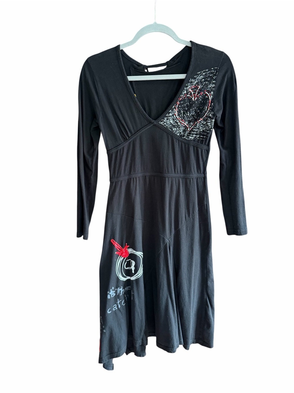 DESIGUAL Y2K Assymentrical Printed Tie Back Dress M
